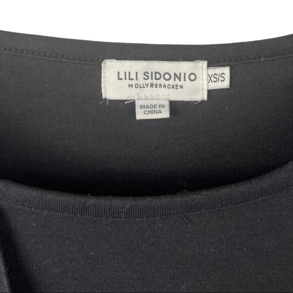 LILI Sidonio Black Front Tie Top Size XS/S - Picture 4 of 5